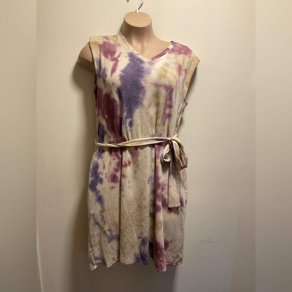 Purple Tie Dye Dress